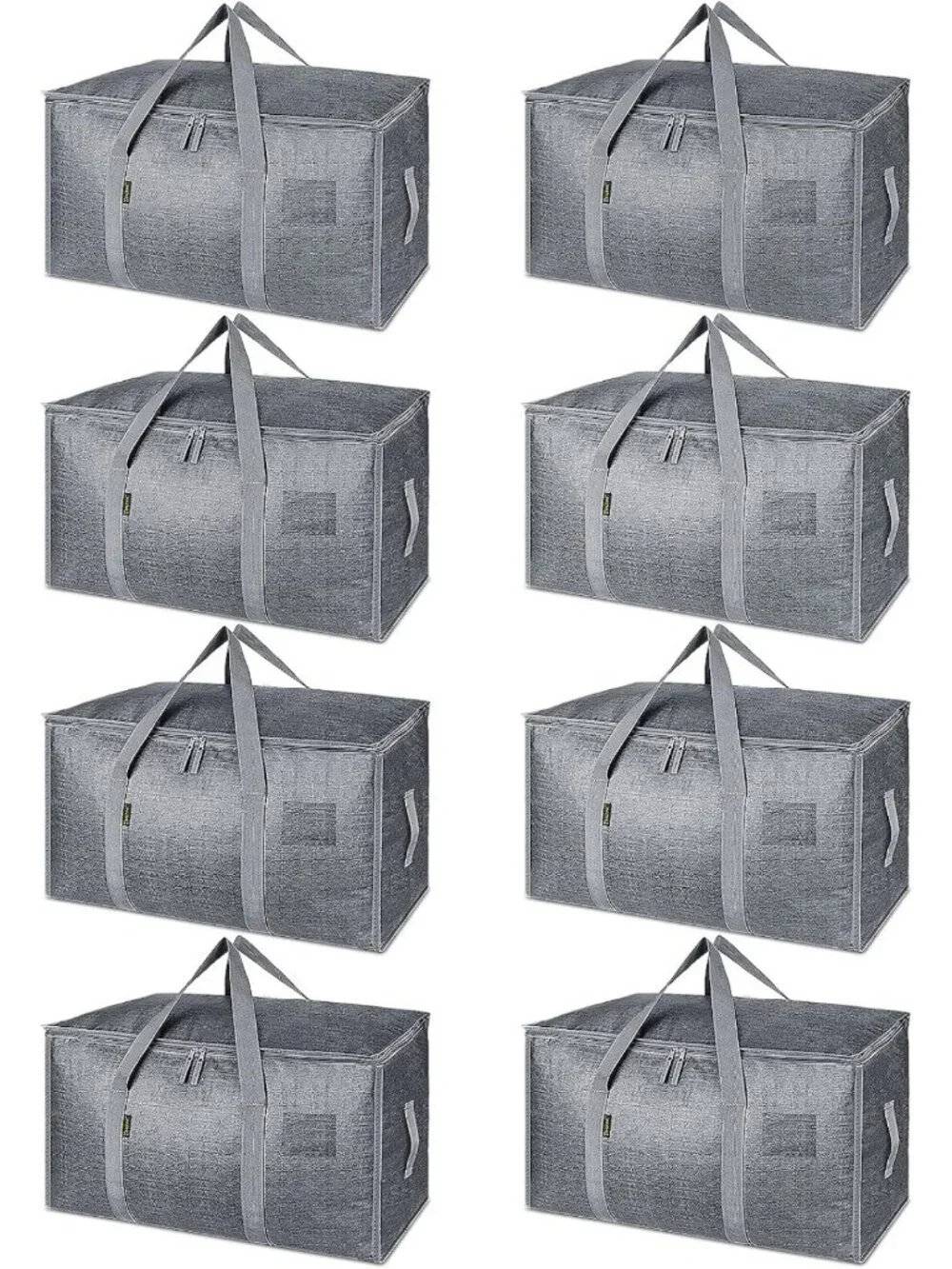 Oversized Heavy-Duty Moving Bags - 8-Pack Storage Totes with Reinforced Handles